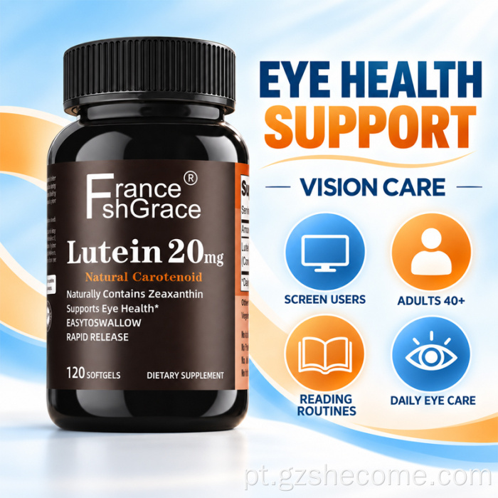 Shecome Lutein Softgels Eye Health Proteção contra luz azul